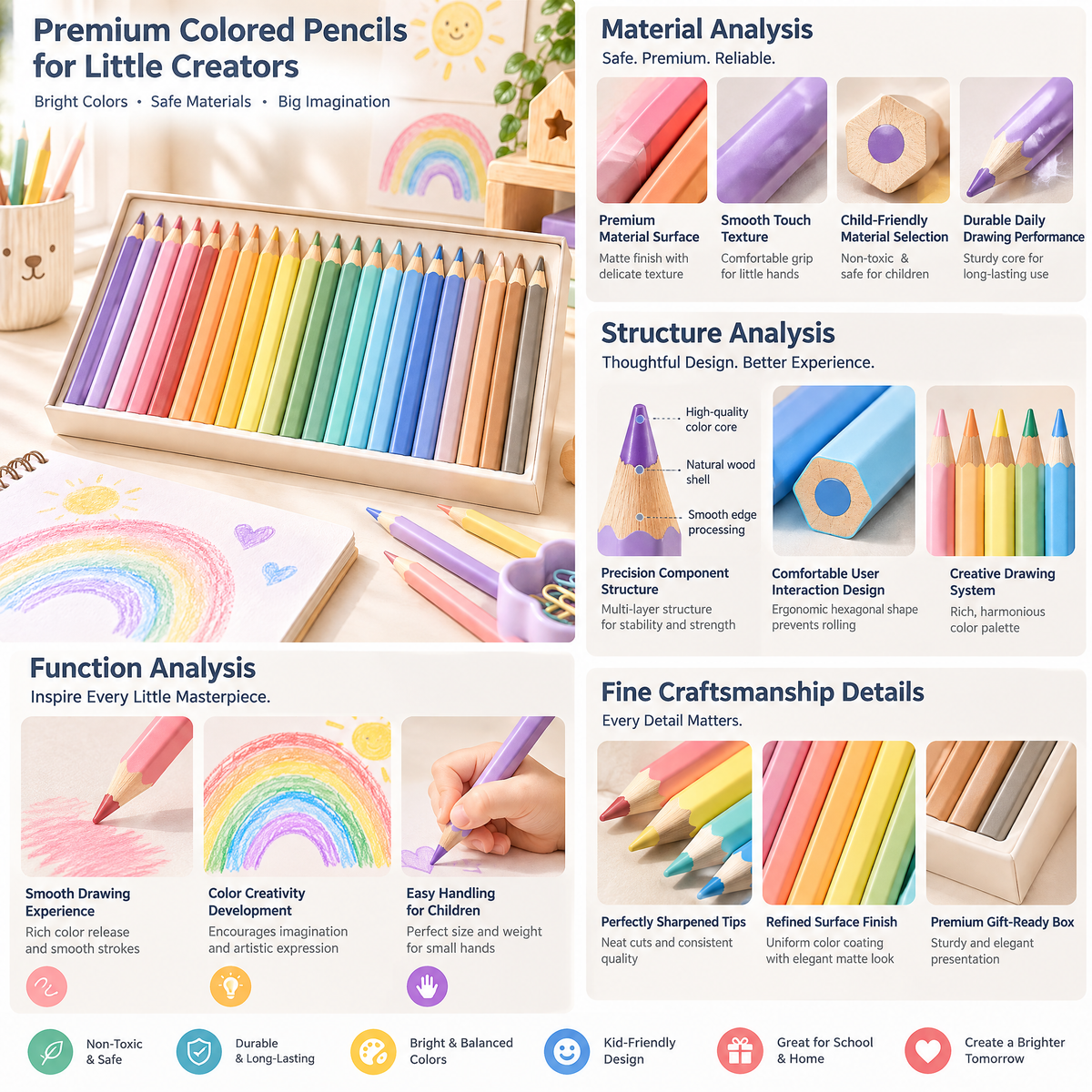 Lorqavien™ Pastel Colored Pencil Set