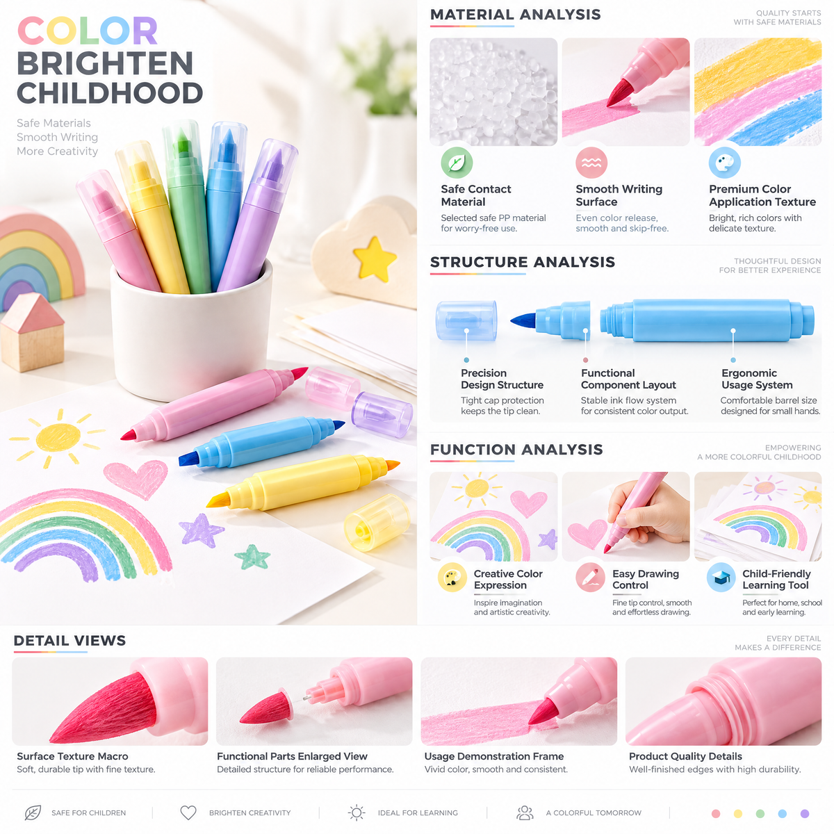 Lorqavien™ Pastel Color Marker Set
