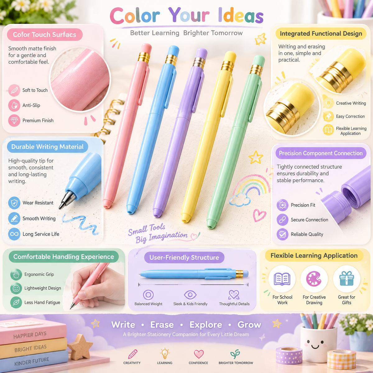 Lorqavien™ Pastel Mechanical Pencil Set