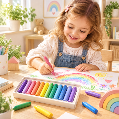 Lorqavien™ Jumbo Rainbow Crayon Set