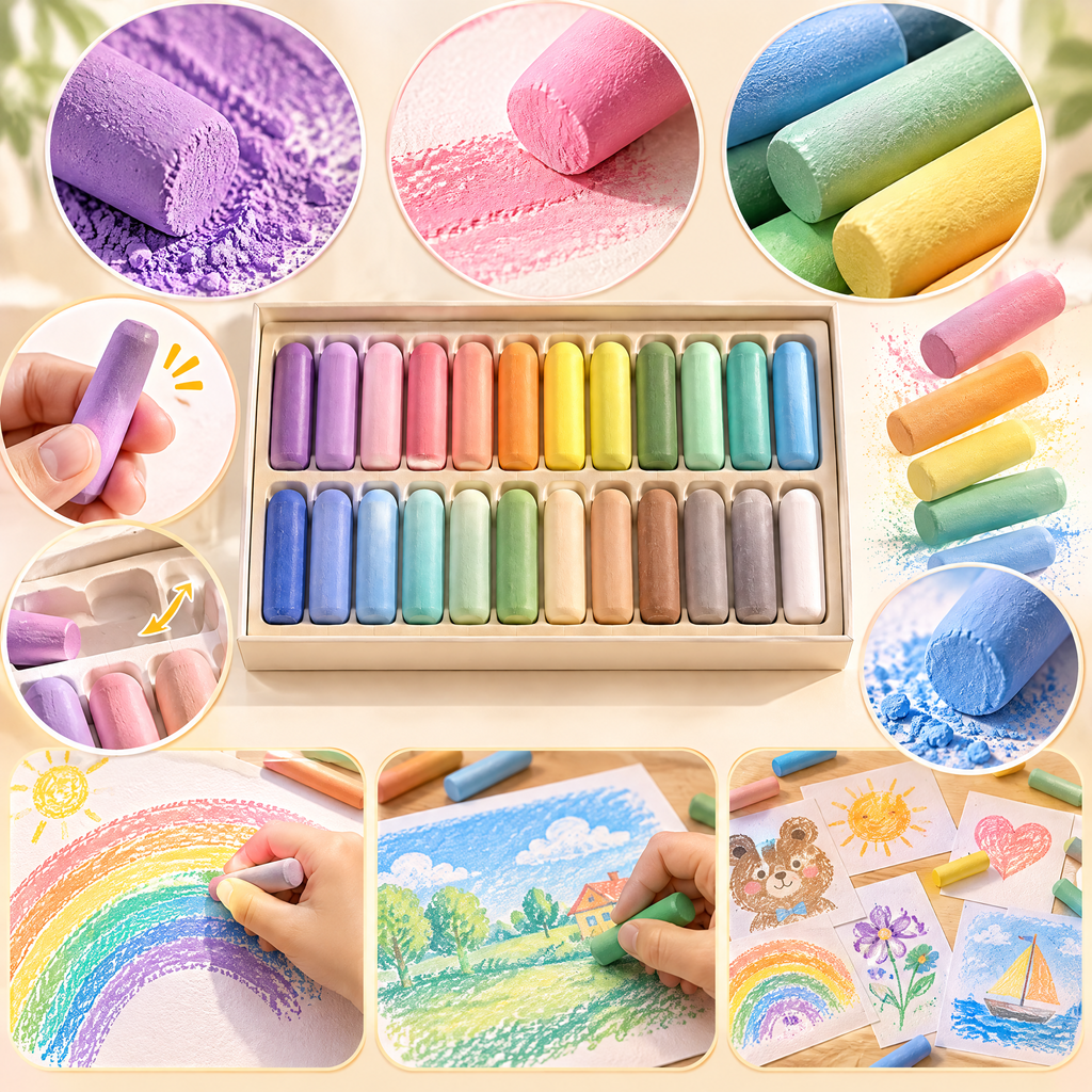 Lorqavien™ Pastel Chalk Sticks Set