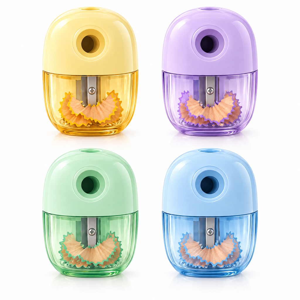 Lorqavien™ Pastel Pencil Sharpener with Shavings Container