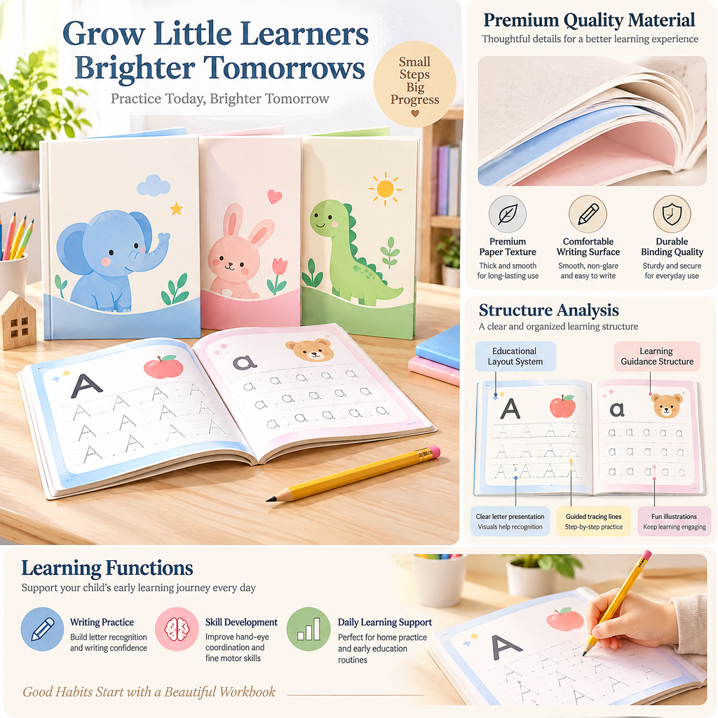 Lorqavien™ Kids Handwriting Practice Workbook Set