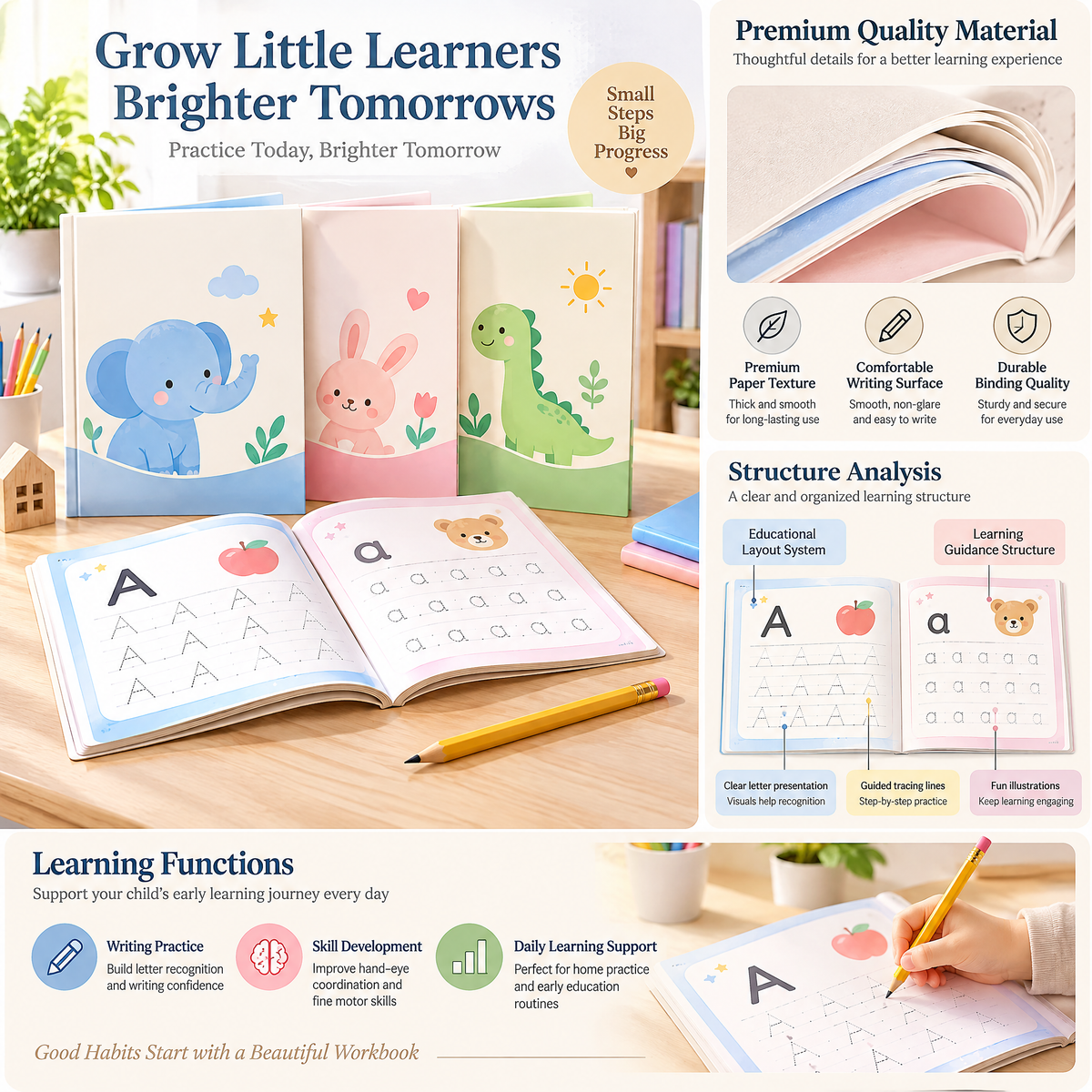 Lorqavien™ Kids Handwriting Practice Workbook Set