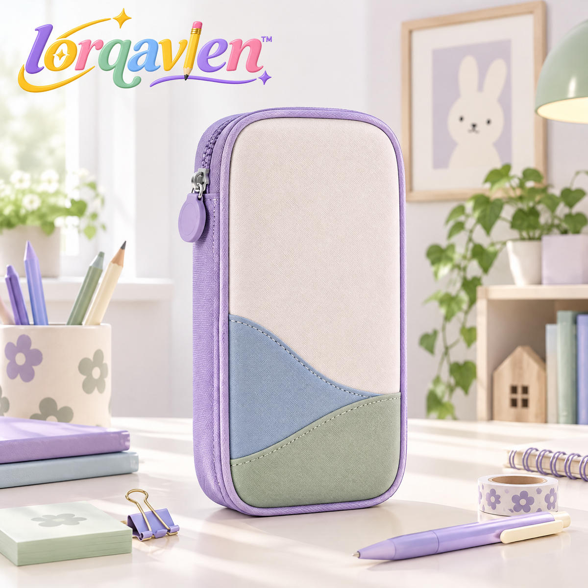 Lorqavien™ Pastel Zipper Pencil Case