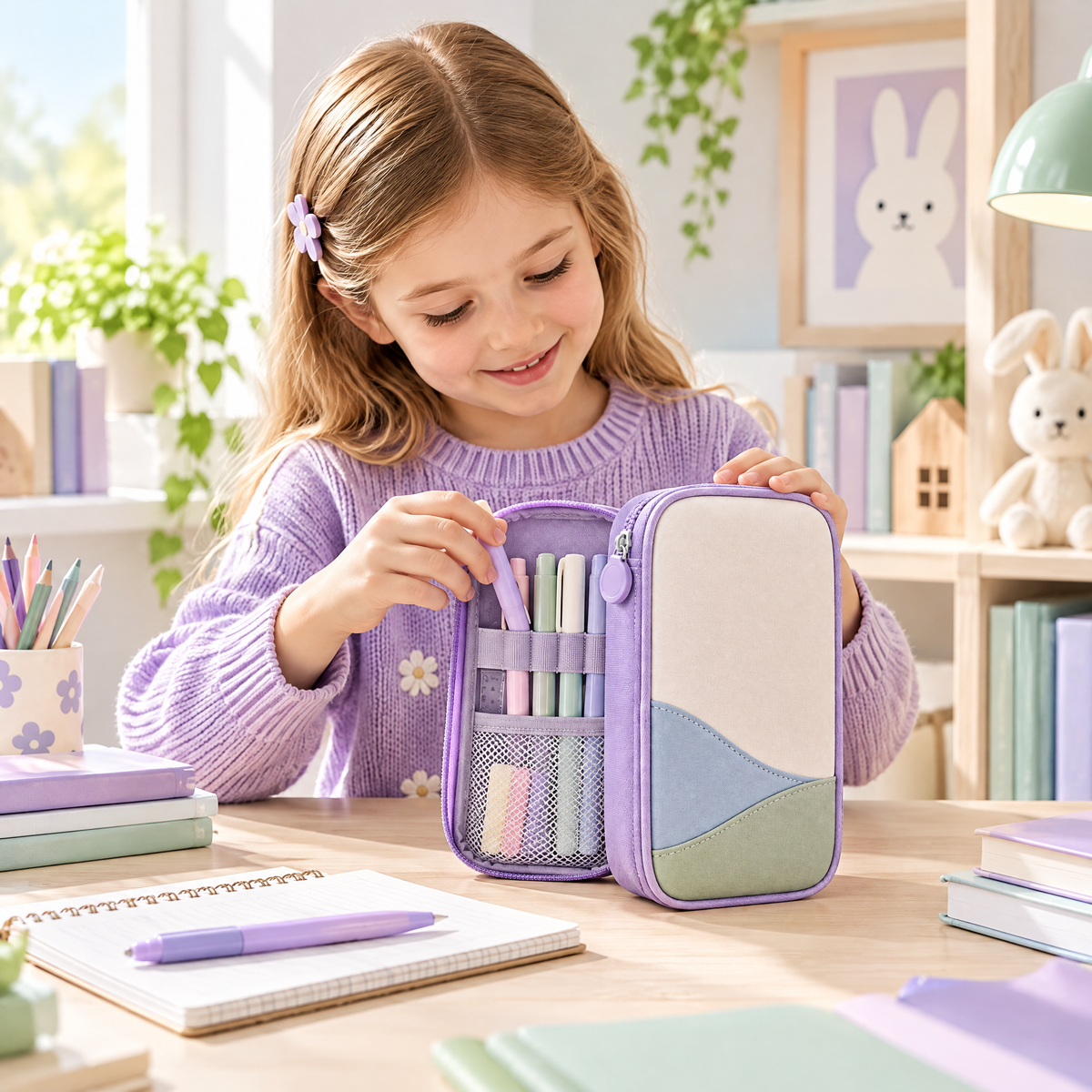 Lorqavien™ Pastel Zipper Pencil Case