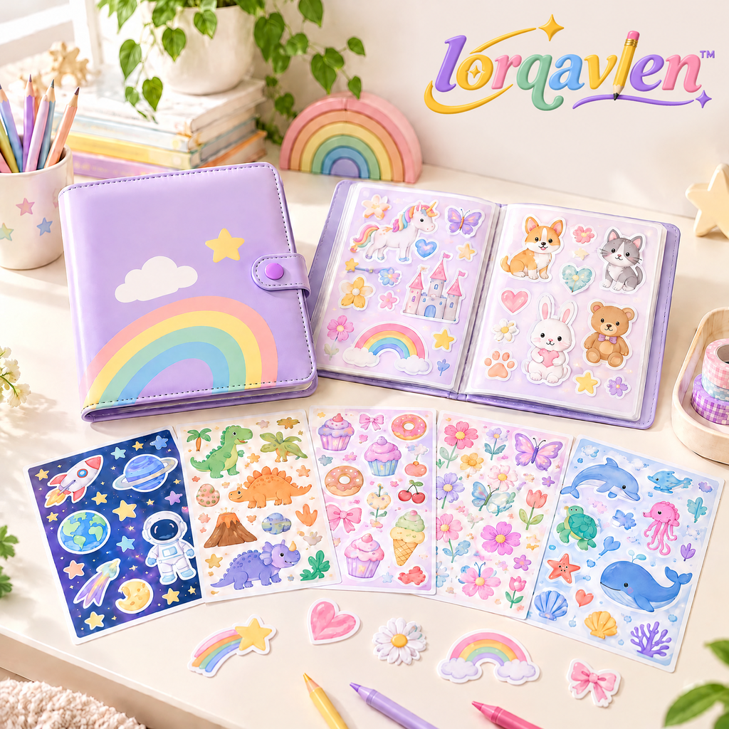 Lorqavien™ Rainbow Sticker Collection Book