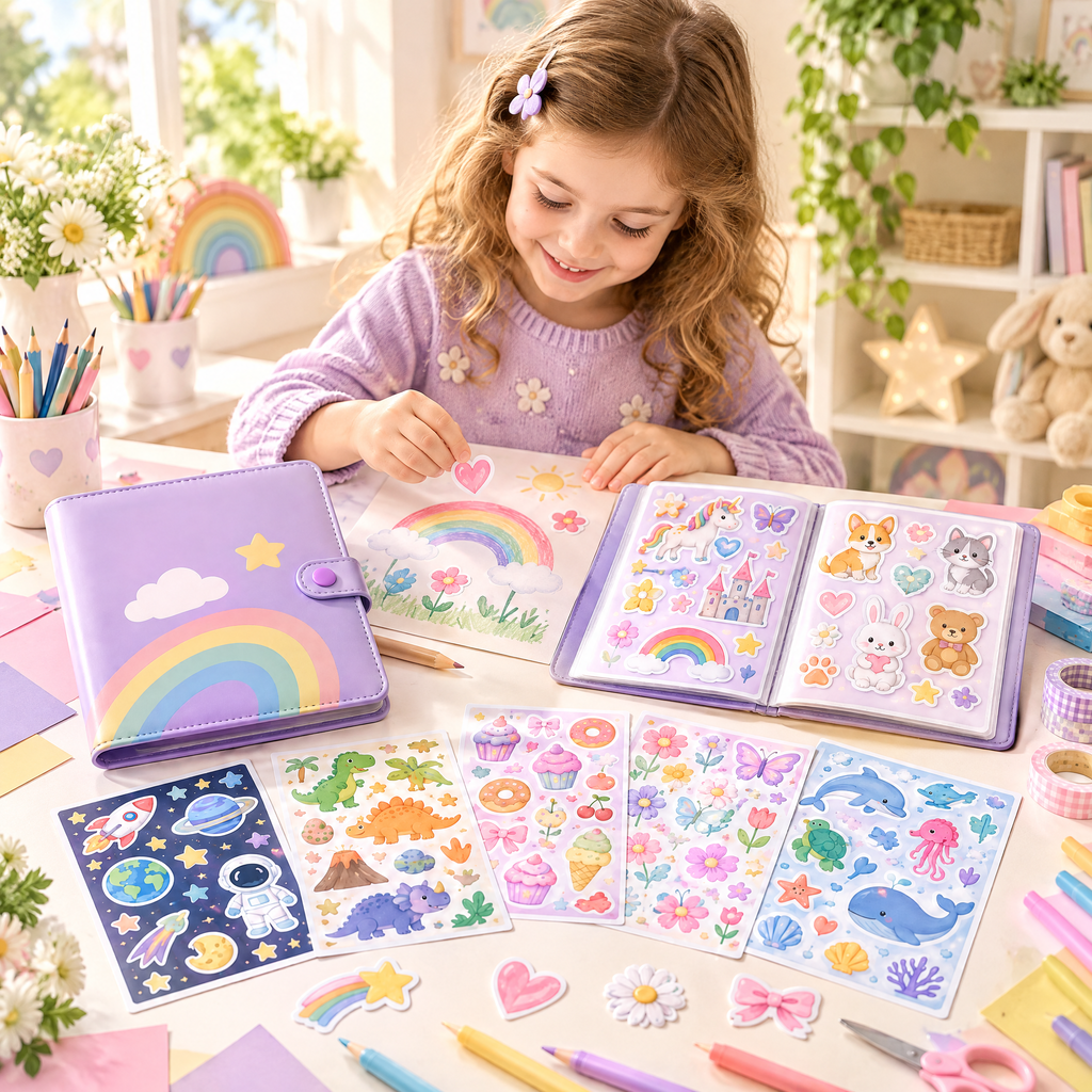 Lorqavien™ Rainbow Sticker Collection Book