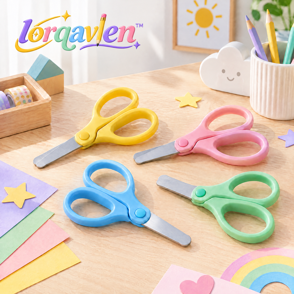 Lorqavien™ Kids Rounded Tip Safety Scissors Set