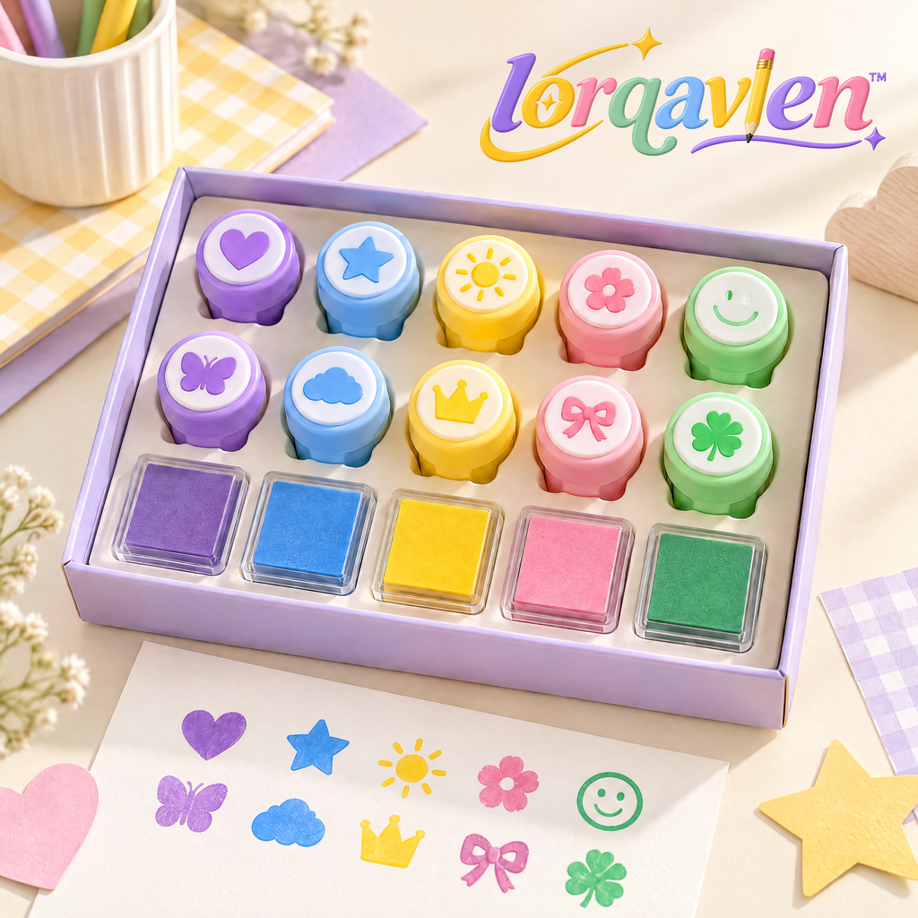 Lorqavien™ Mini Stamp & Ink Pad Craft Set