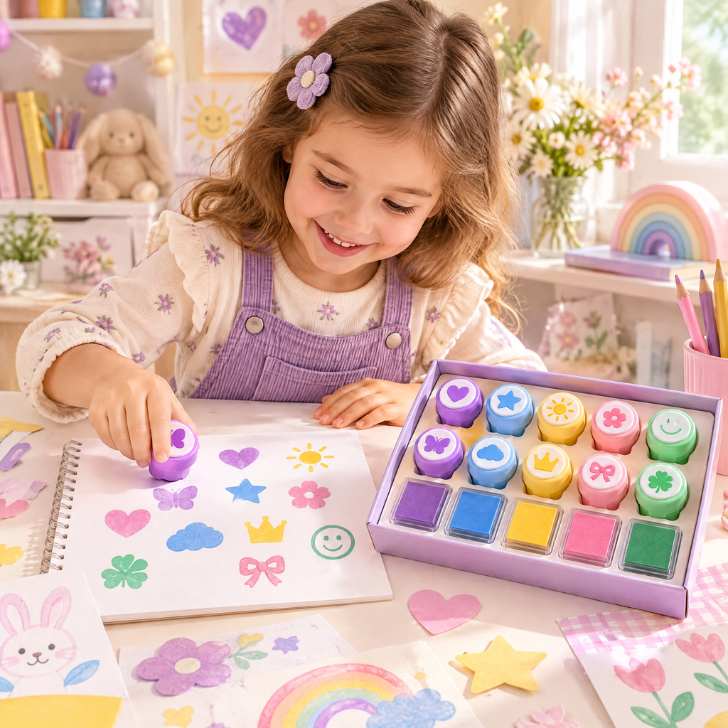 Lorqavien™ Mini Stamp & Ink Pad Craft Set